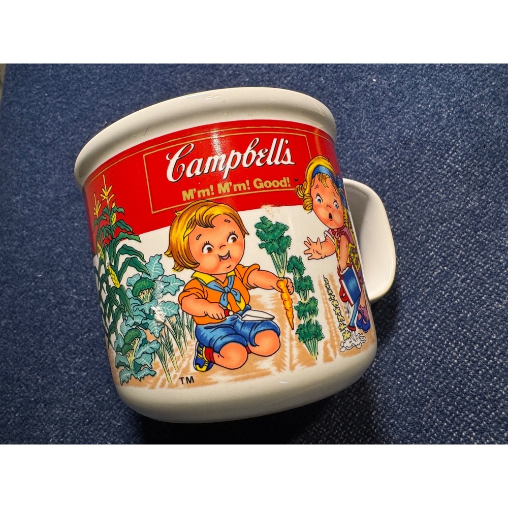 Vintage 1993 Campbell Kids Soup Mug Westwood Ceramic Garden Scene Collectible